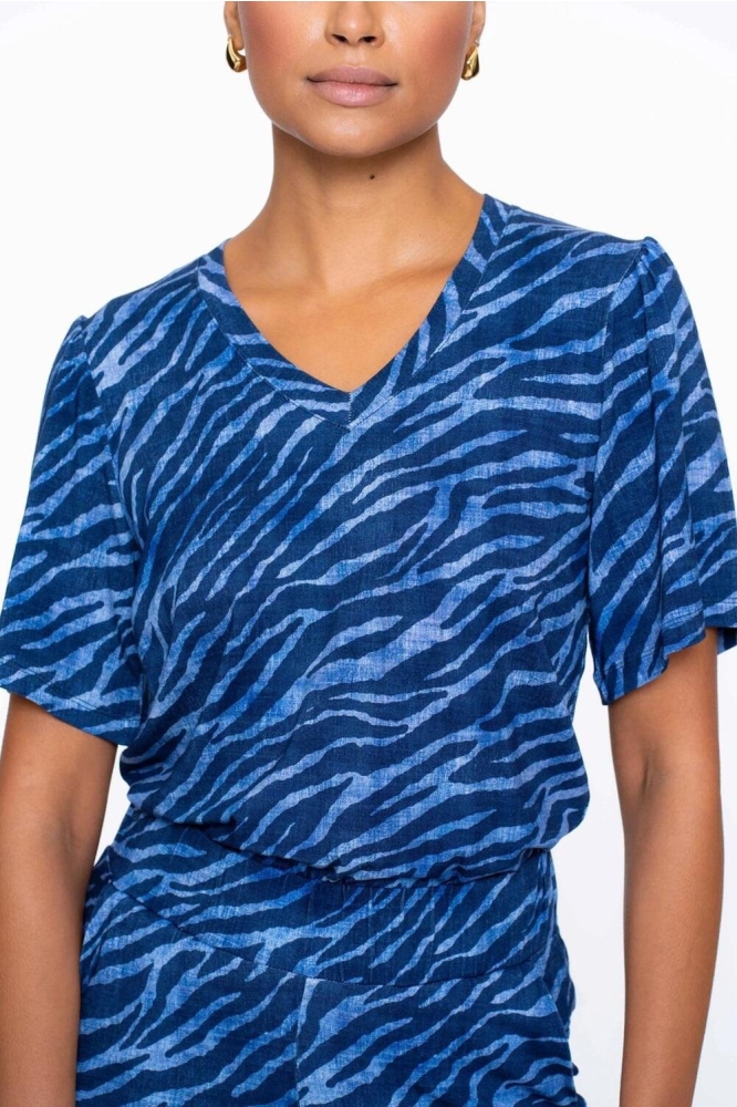 JAZZ T SHIRT MET V HALS 52133 60 Blue/Blue